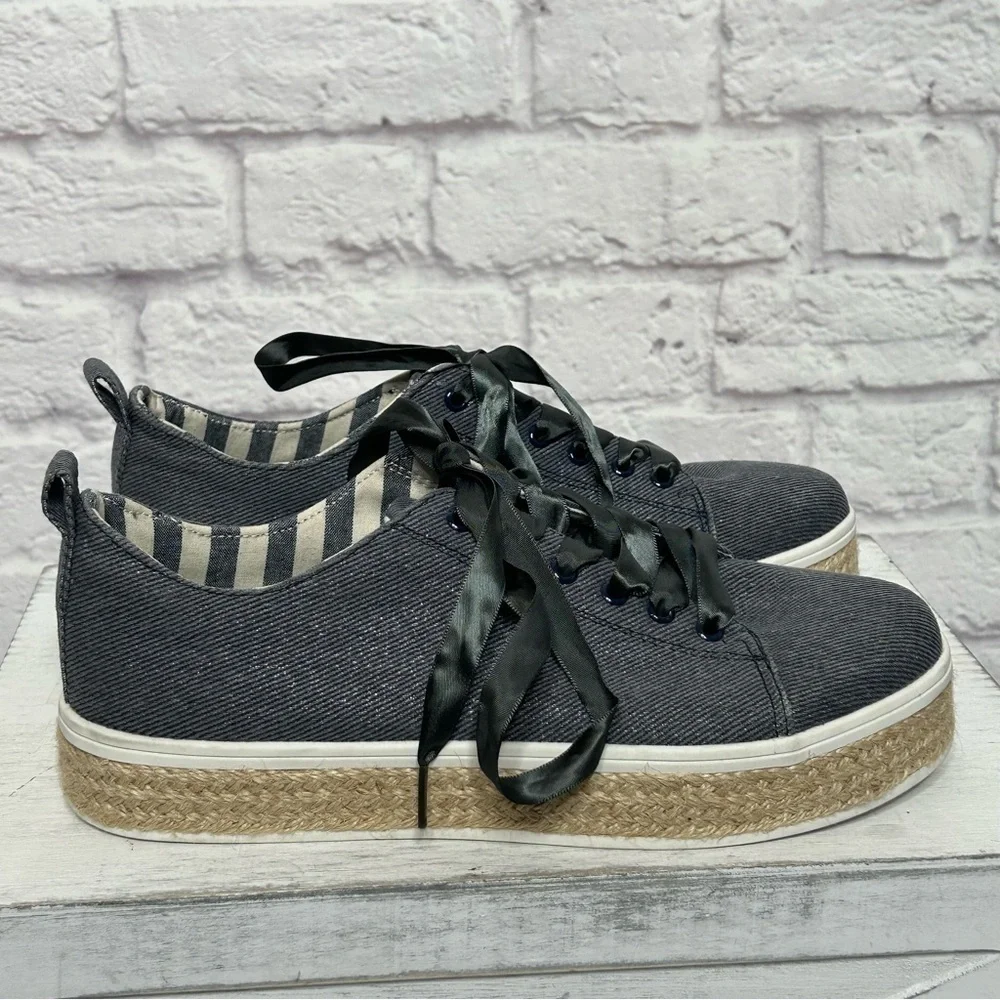 United Colors of Benetton Denim Platform Espadrilles